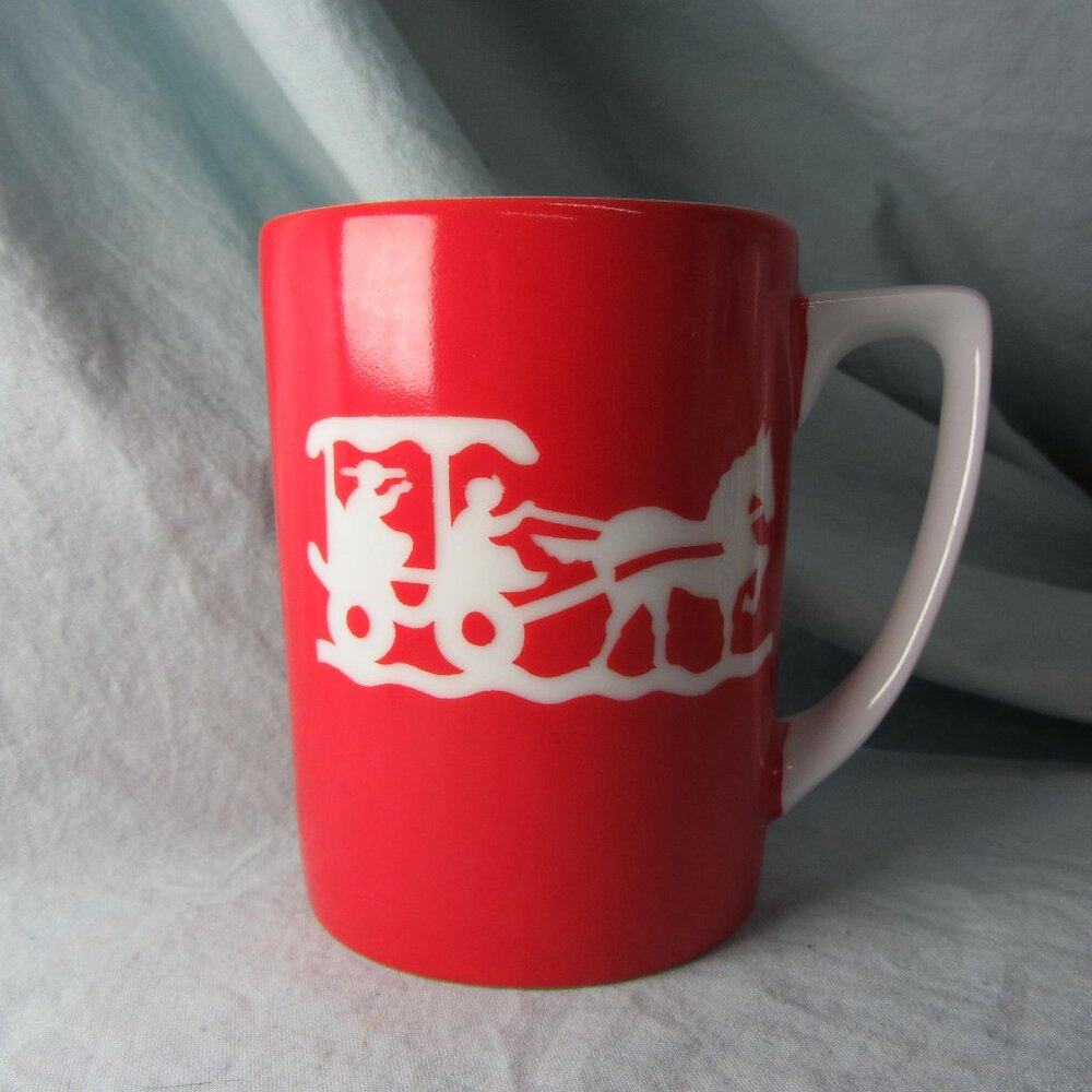 10 oz mug horse drawn carriage OMC Japan (w1980)